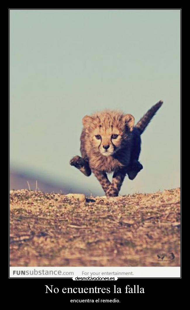 No encuentres la falla -