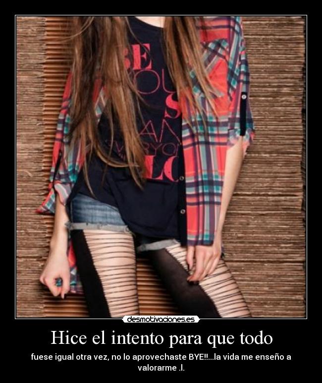 Hice el intento para que todo - 