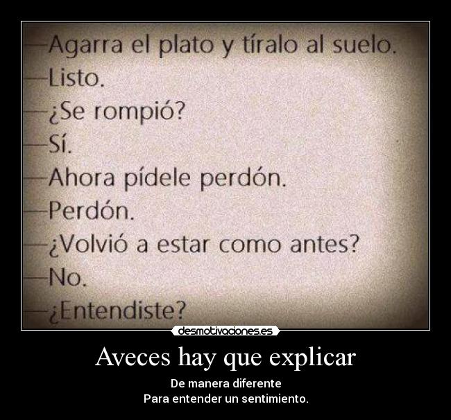 Aveces hay que explicar - 