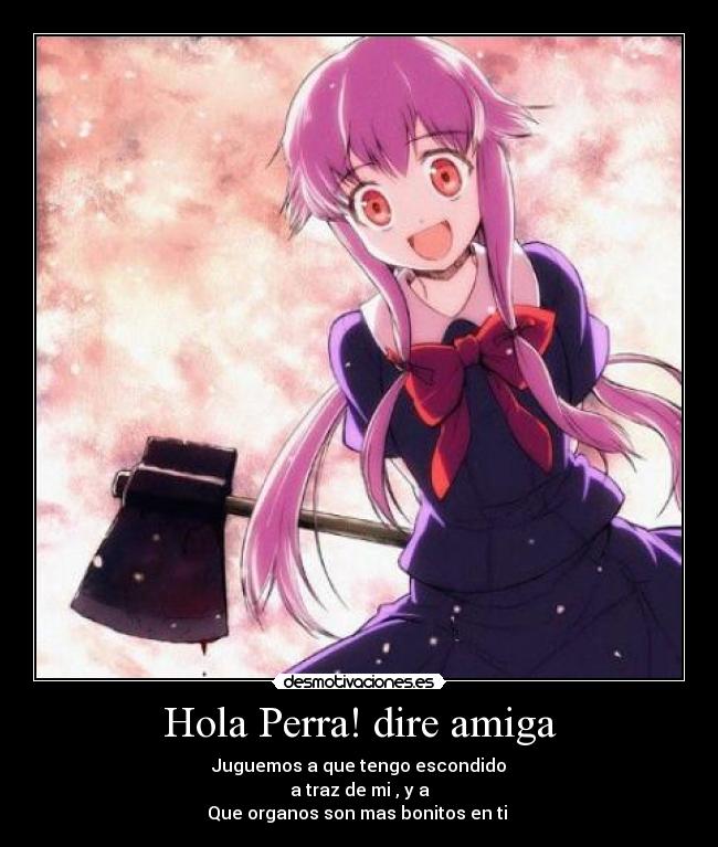 carteles mirai nikki kawai desmotivaciones