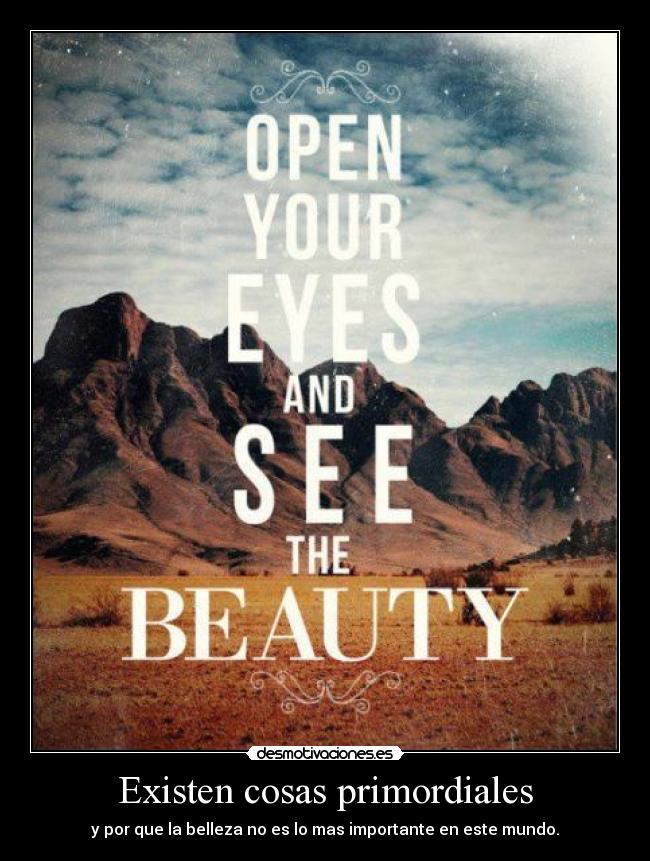 Existen cosas primordiales -