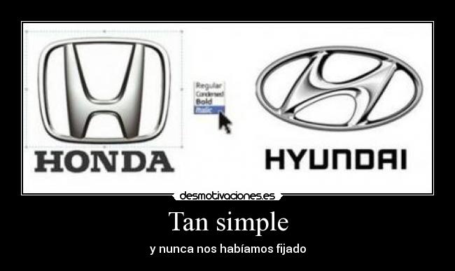 carteles honda hyundai logo desmotivaciones