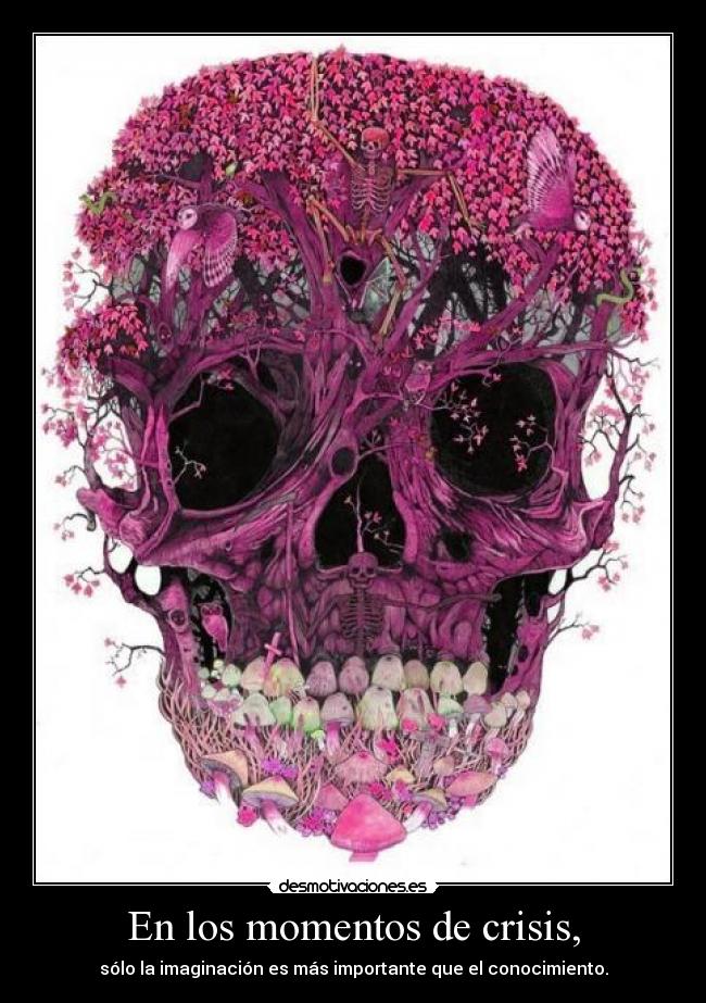 En los momentos de crisis, - sólo la imaginación es más importante que el conocimiento.