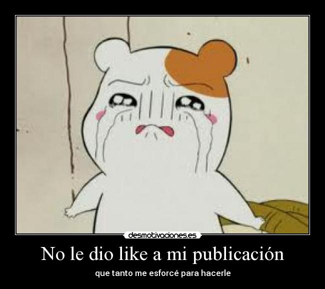 No le dio like a mi publicación - 