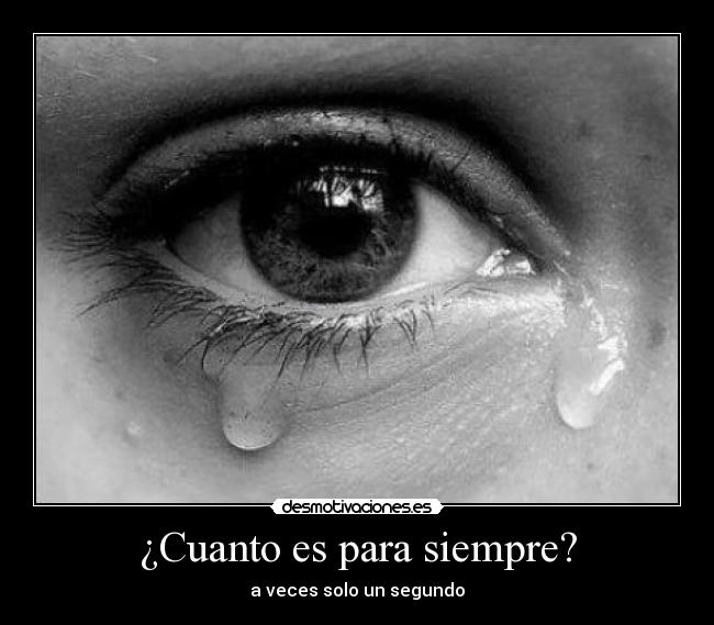 ¿Cuanto es para siempre? - a veces solo un segundo