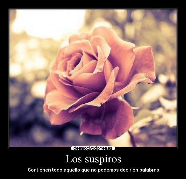 Los suspiros - Contienen todo aquello que no podemos decir en palabras