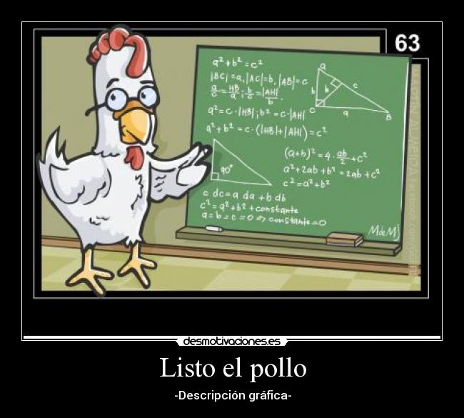 Listo el pollo - -Descripción gráfica-