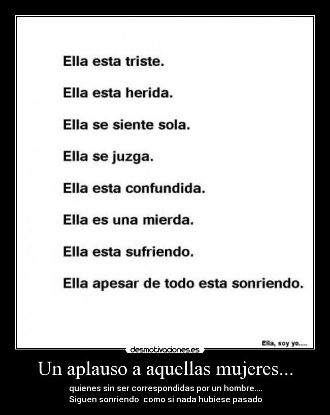 Un aplauso a aquellas mujeres... -