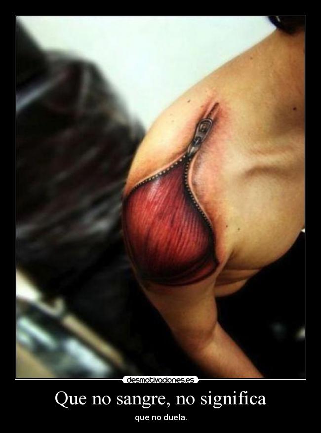 Que no sangre, no significa -