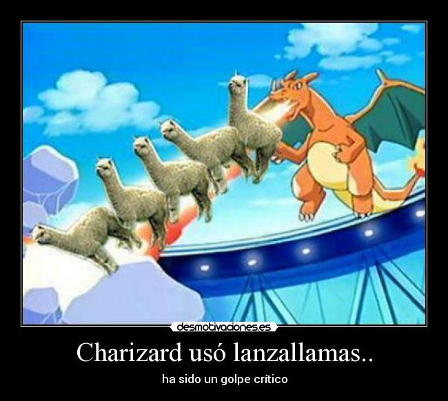 Charizard usó lanzallamas.. - ha sido un golpe crítico