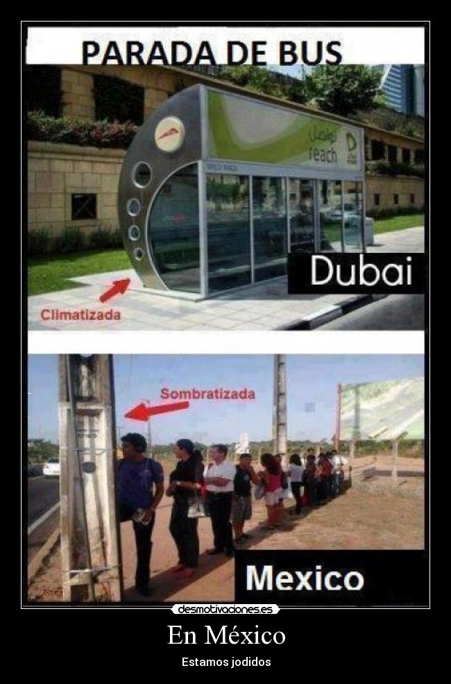 carteles mexico parada del bus desmotivaciones
