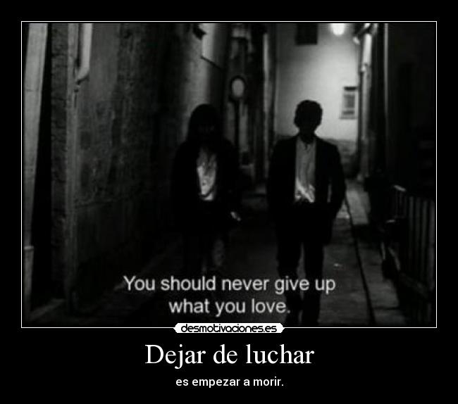 Dejar de luchar - 