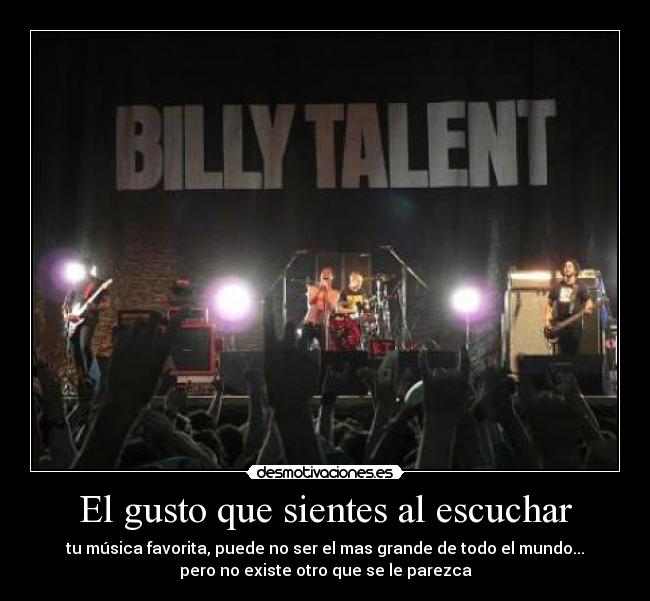 El gusto que sientes al escuchar -