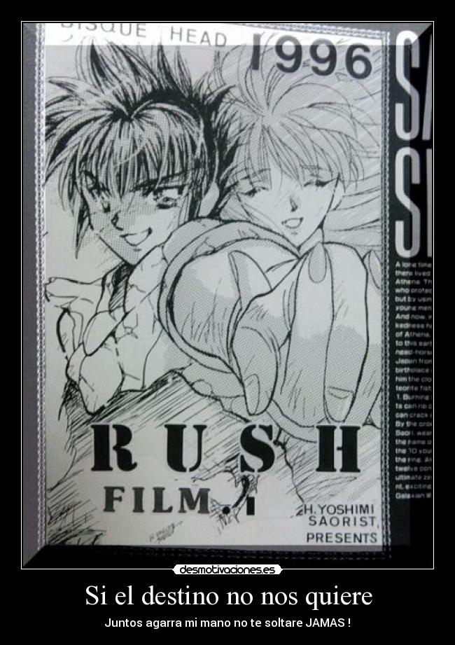 Si el destino no nos quiere - Juntos agarra mi mano no te soltare JAMAS !