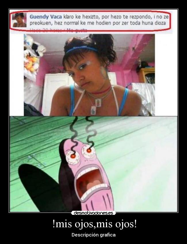 !mis ojos,mis ojos! - Descripción grafica