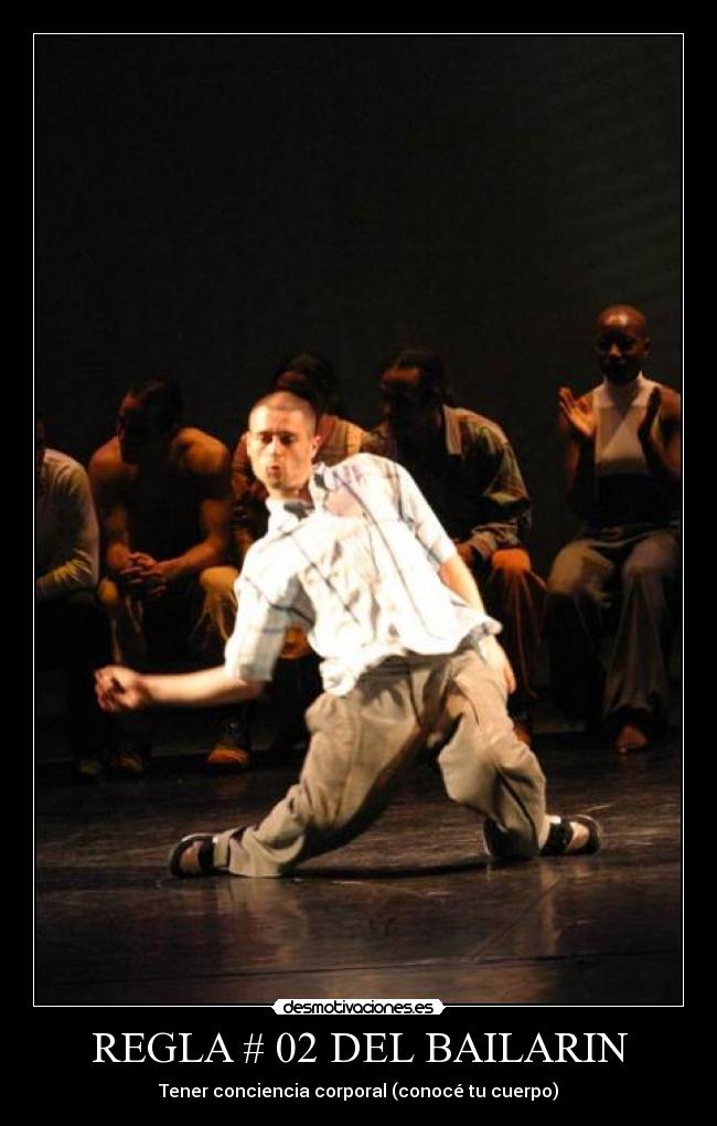 carteles regla bailarin cuerpo desmotivaciones