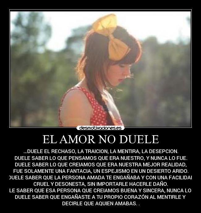 EL AMOR NO DUELE -