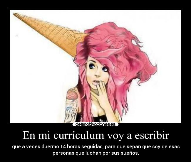 En mi currículum voy a escribir - 