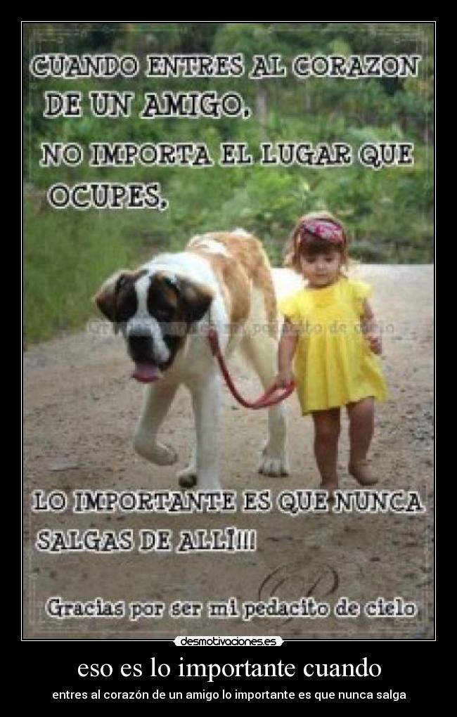 eso es lo importante cuando - 