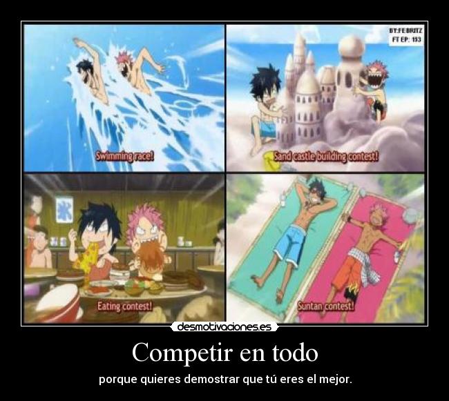 carteles anime manga otaku fairy tail gray natsu desmotivaciones