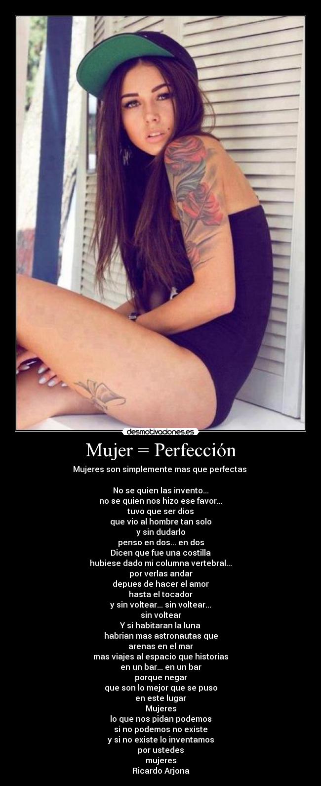 carteles mujer mujer igual perfeccion desmotivaciones