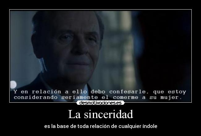 La sinceridad -
