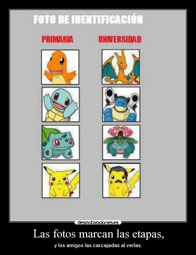 Las fotos marcan las etapas, - y los amigos las carcajadas al verlas.