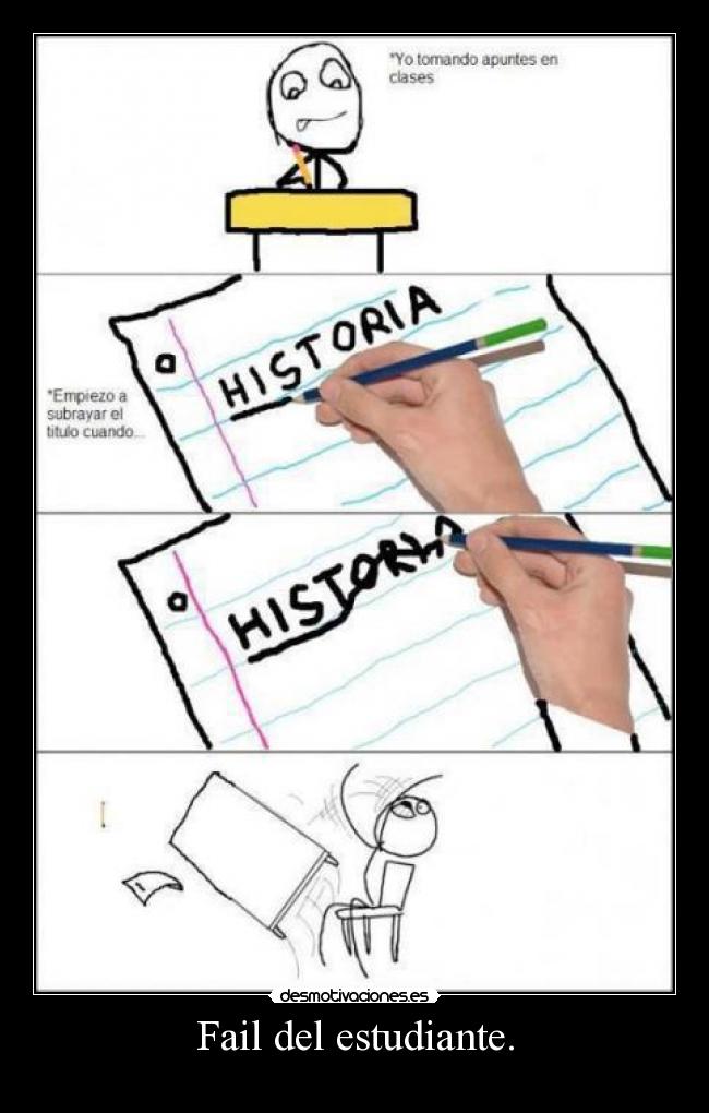 Fail del estudiante. -