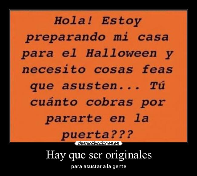 Hay que ser originales - 