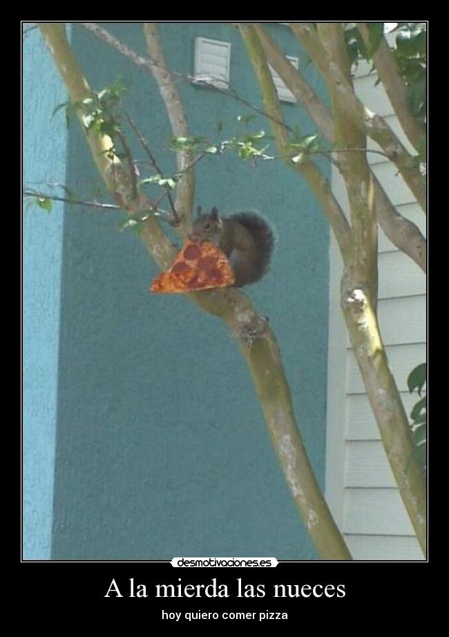 A la mierda las nueces - hoy quiero comer pizza