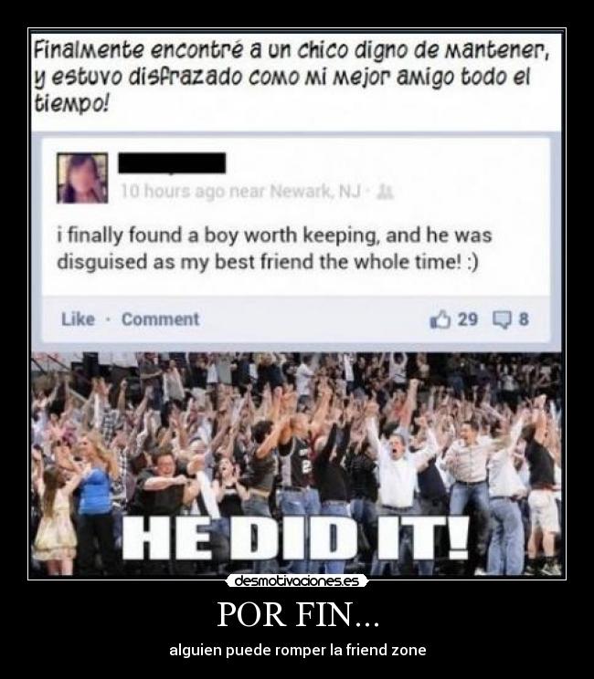 POR FIN... - alguien puede romper la friend zone