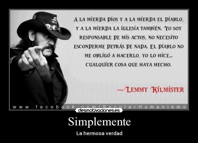 Simplemente - La hermosa verdad