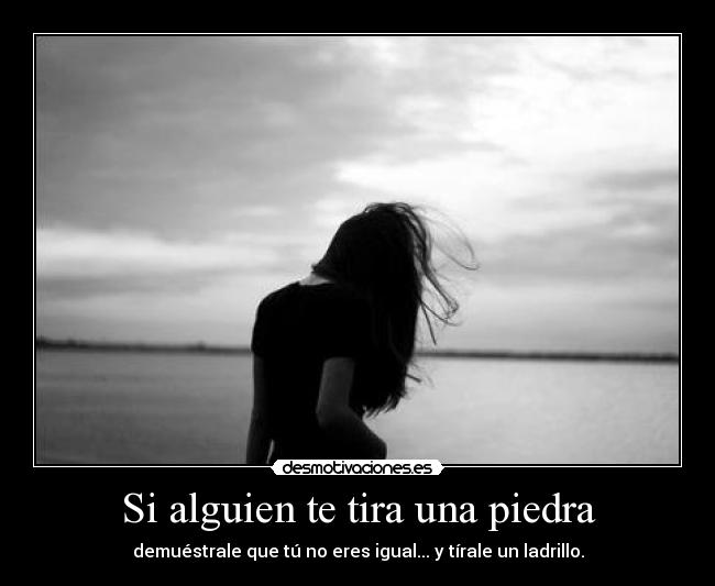 Si alguien te tira una piedra -