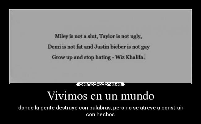 Vivimos en un mundo - 