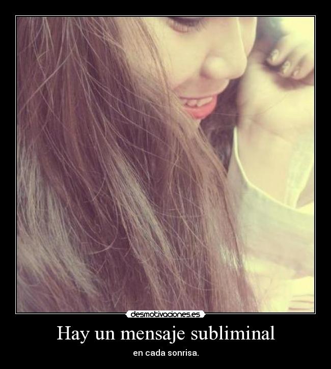 Hay un mensaje subliminal - 