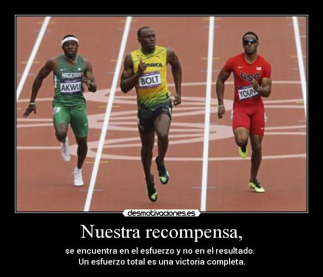 Nuestra recompensa, -