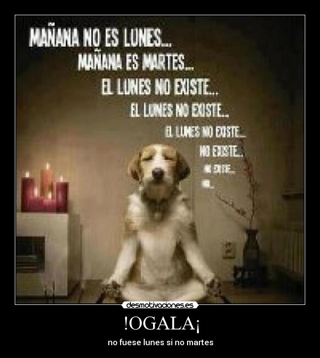 !OGALA¡ - no fuese lunes si no martes