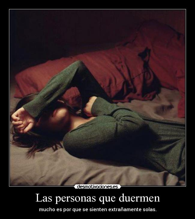 Las personas que duermen -
