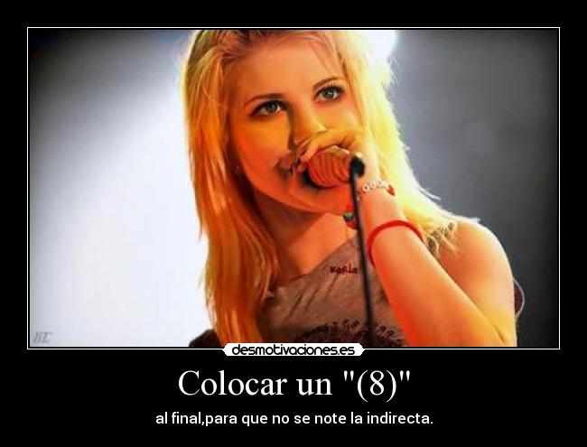 Colocar un (8) - 