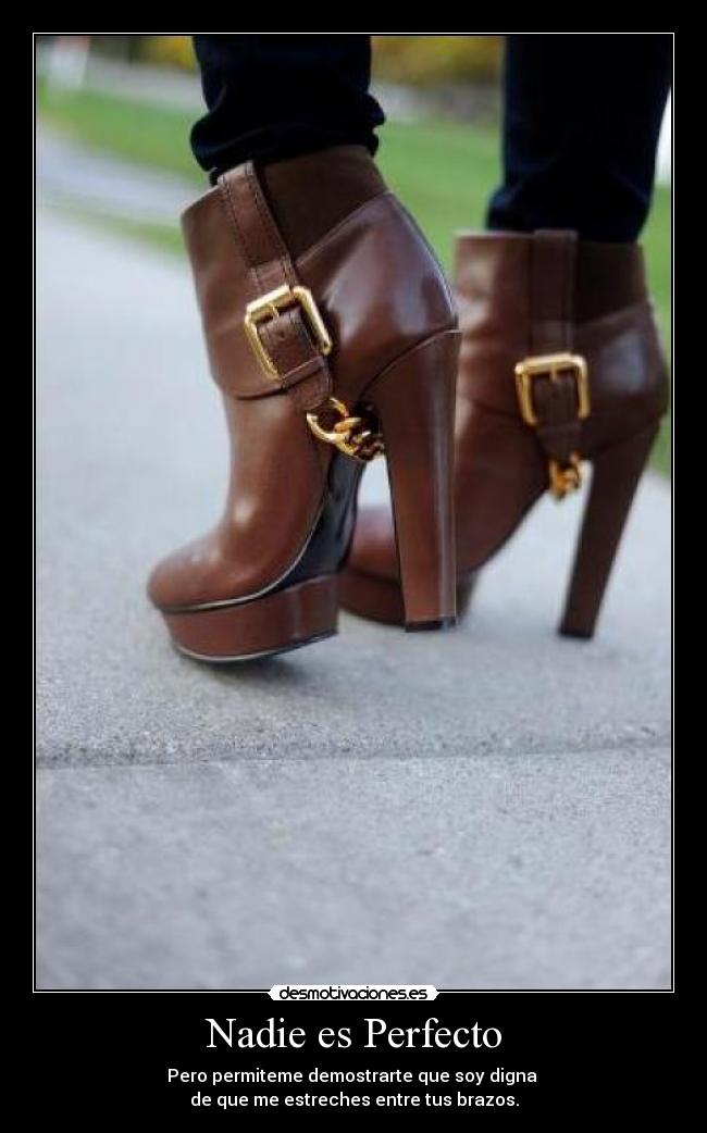 Nadie es Perfecto - Pero permiteme demostrarte que soy digna
de que me estreches entre tus brazos.