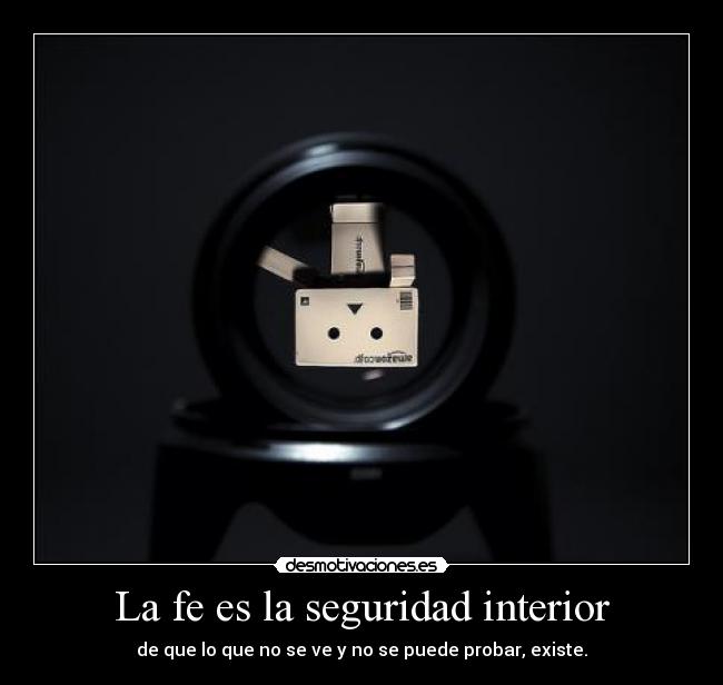 La fe es la seguridad interior - 