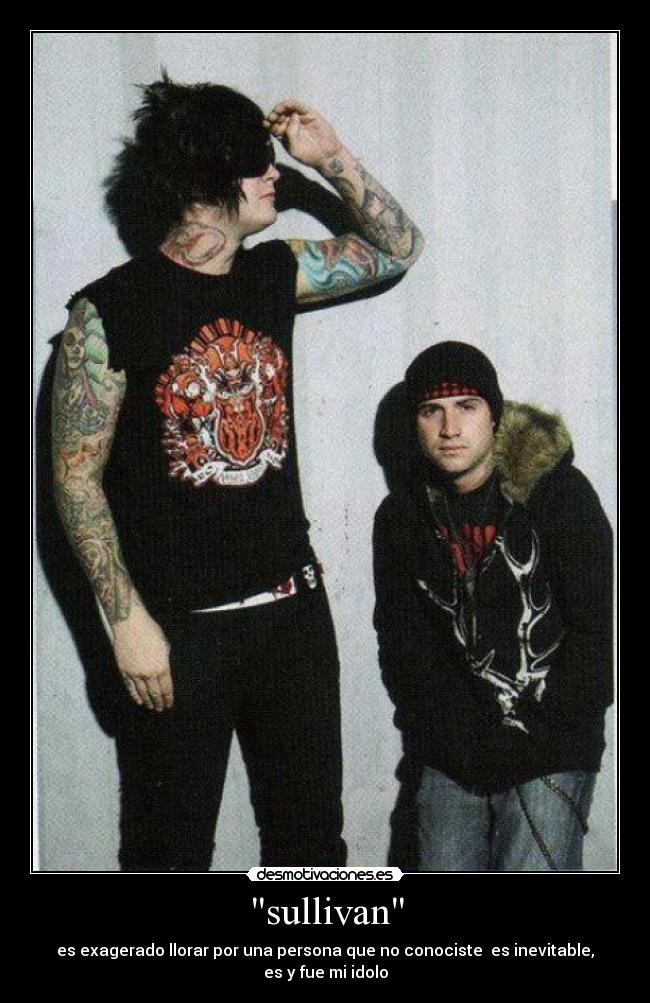 sullivan - es exagerado llorar por una persona que no conociste es inevitable, es y fue mi idolo