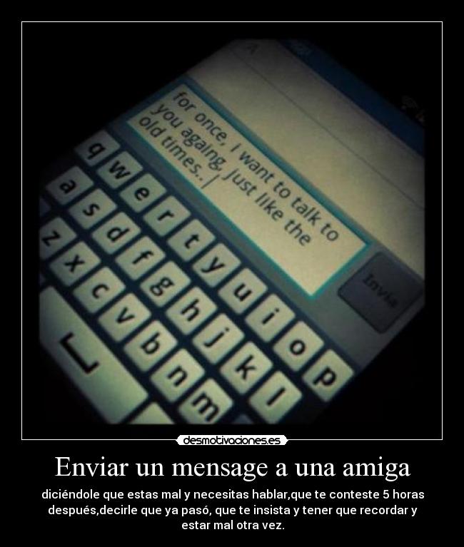 Enviar un mensage a una amiga -