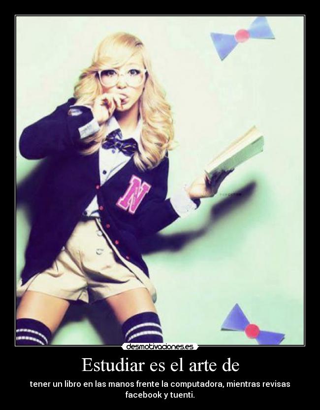 carteles arte estudiar chicas estudiosas carzy escolares kerry desmotivaciones