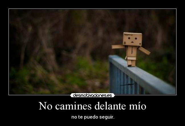 No camines delante mío -