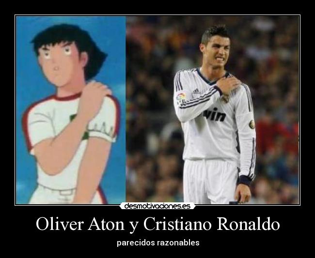 Oliver Aton y Cristiano Ronaldo -