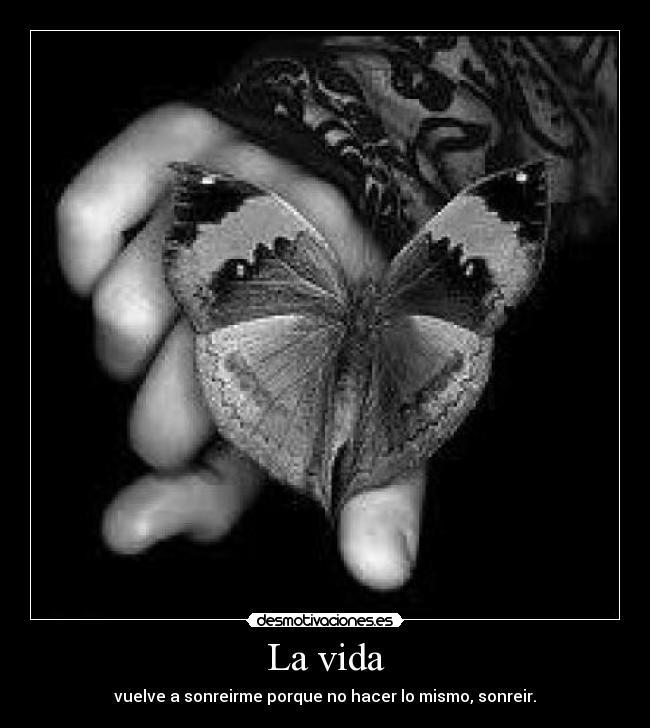 La vida - vuelve a sonreirme porque no hacer lo mismo, sonreir.