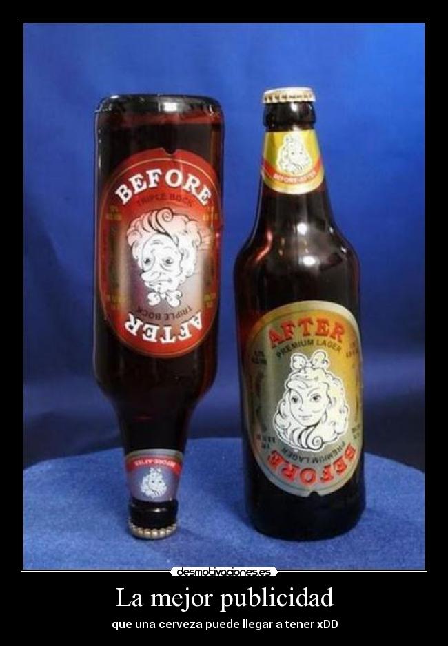La mejor publicidad - que una cerveza puede llegar a tener xDD