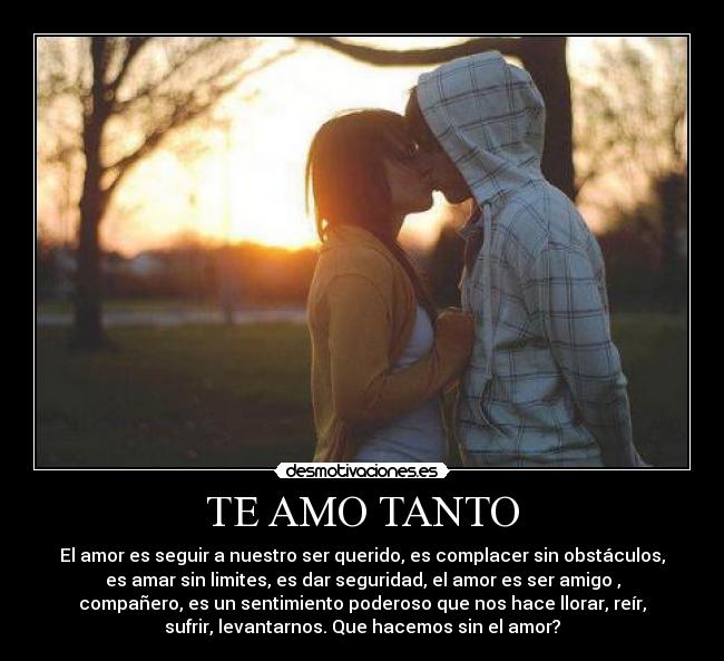 carteles amor amo placer amar amigo amante companero poderoso llorar reir sufrir desmotivaciones