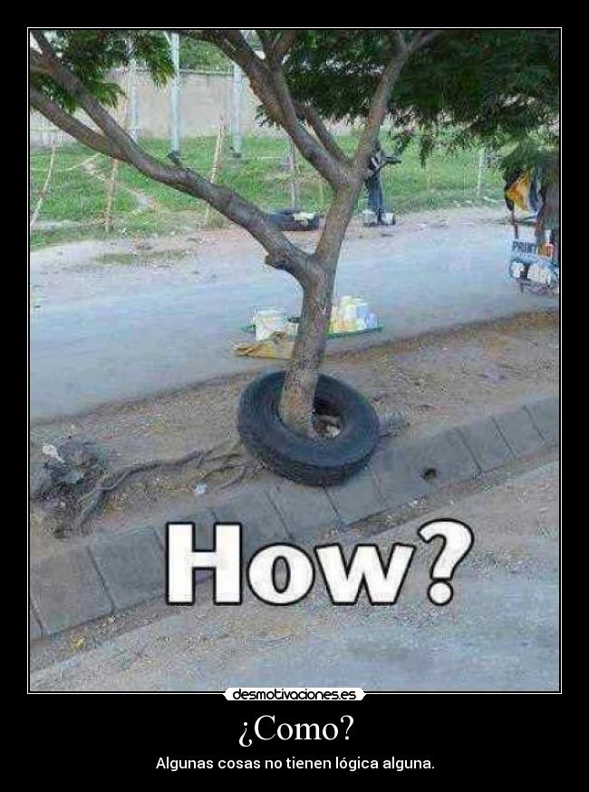 ¿Como? - Algunas cosas no tienen lógica alguna.
